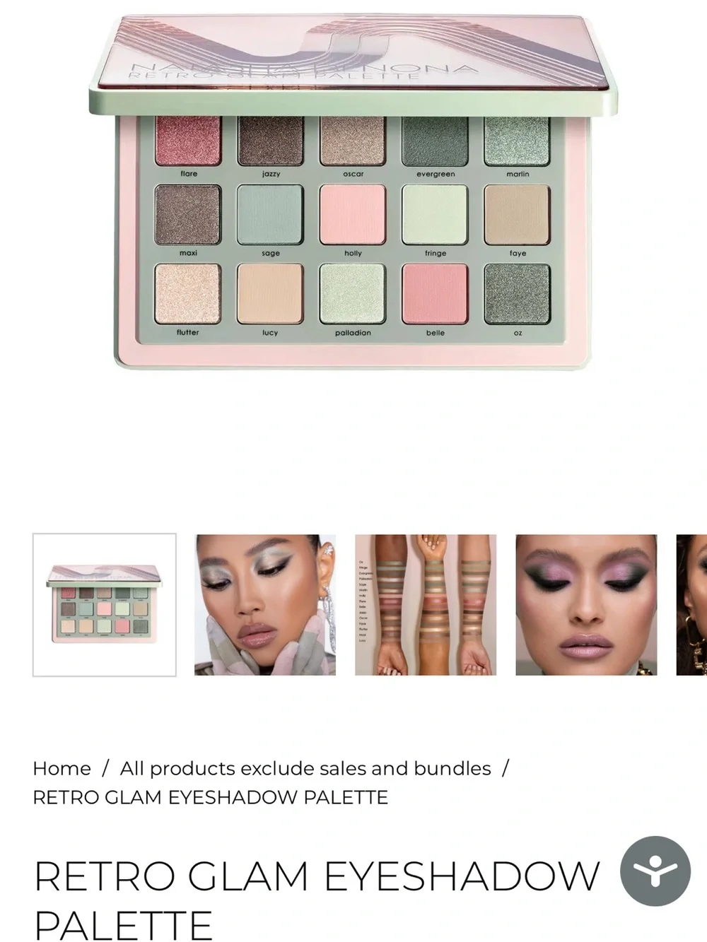Natasha Denona Retro Glam Eyeshadow Palette 15 Pan Used Once